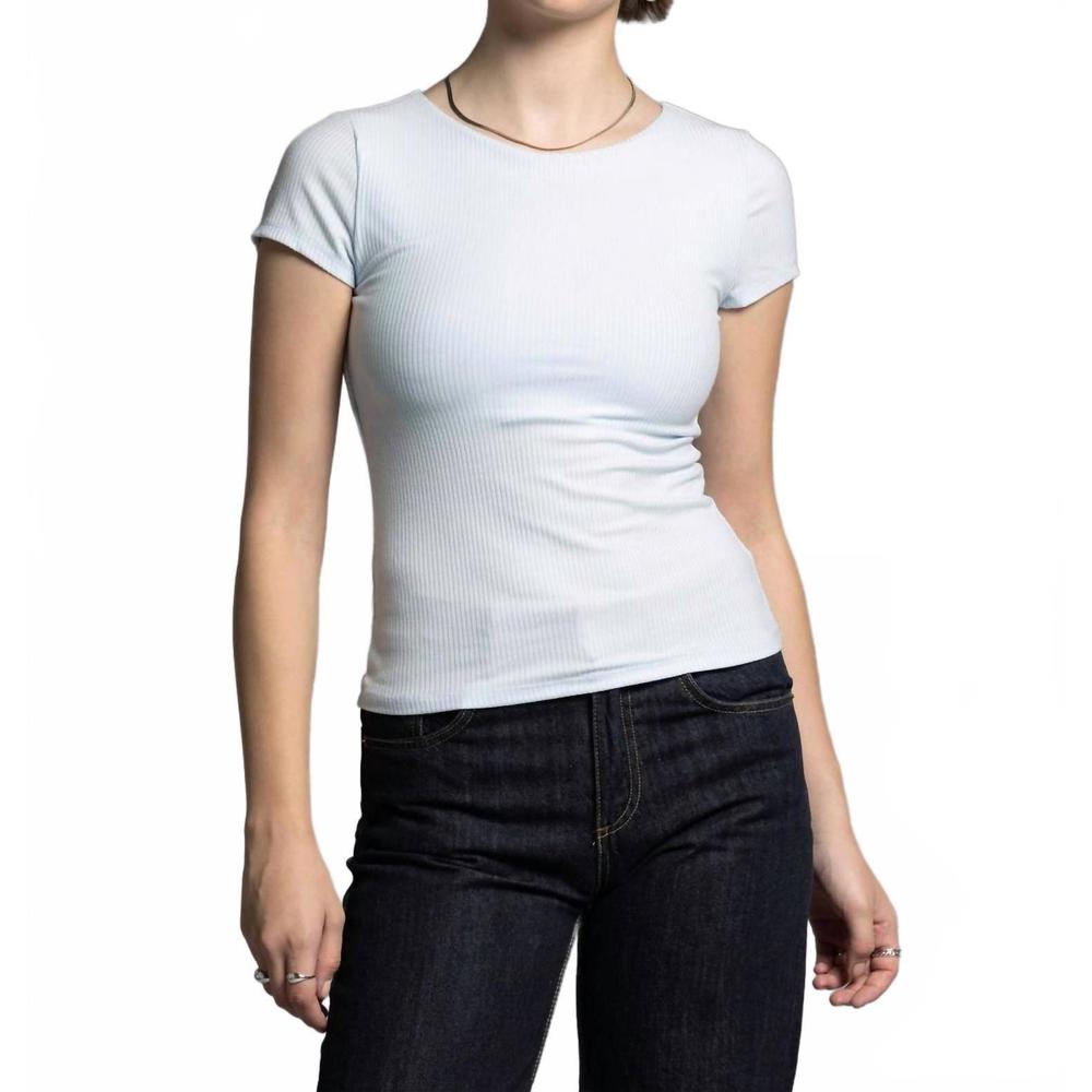 NEW THREAD & CLOTH charlene ribbed top in ice blue